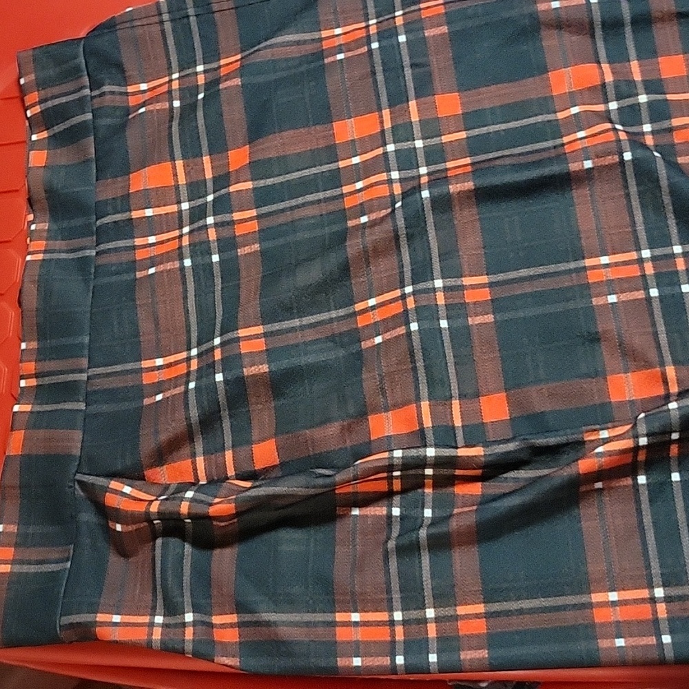 Plaid Skirt Knee-length NWT 1XL Faux-Wrap